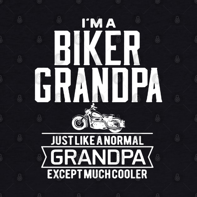 i'am just a biker grandpa white by amillustrated